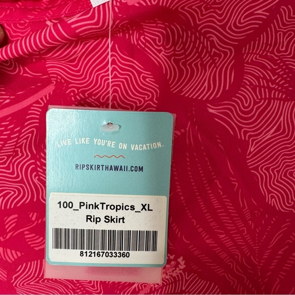 NWT Ripskirt Hawaii Pink Tropics Hibiscus Wrap Swim Cover Up Size XL - Picture 4 of 6